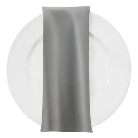 200pcs - Lamour (Dull) Satin Table Napkin 18"x18" Square - Silver 1301
