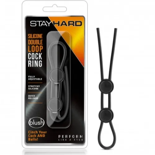 Adjustable Silicone Double Loop Adjustable Cock Ring by Stay Hard
