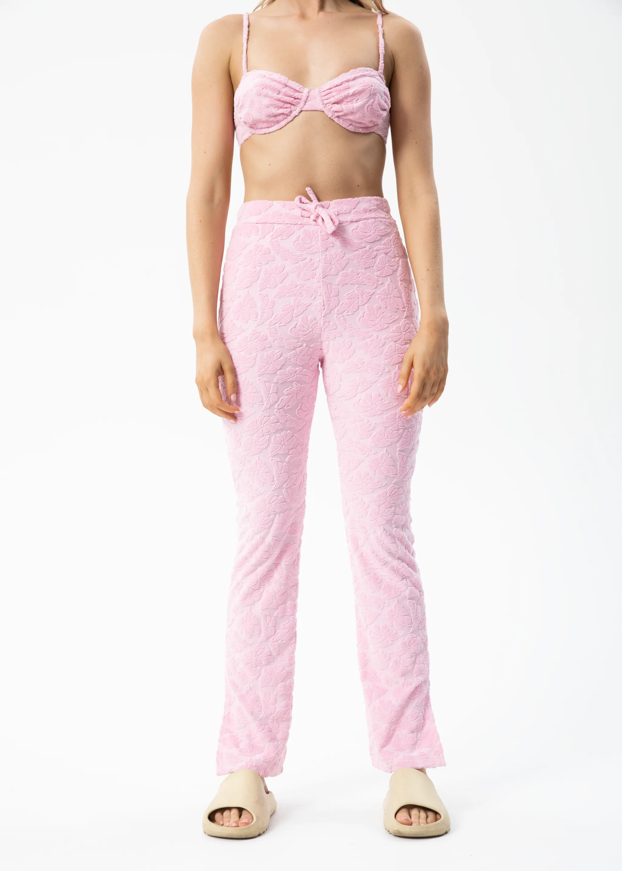 AFENDS Womens Rhye - Terry Pants - Powder Pink
