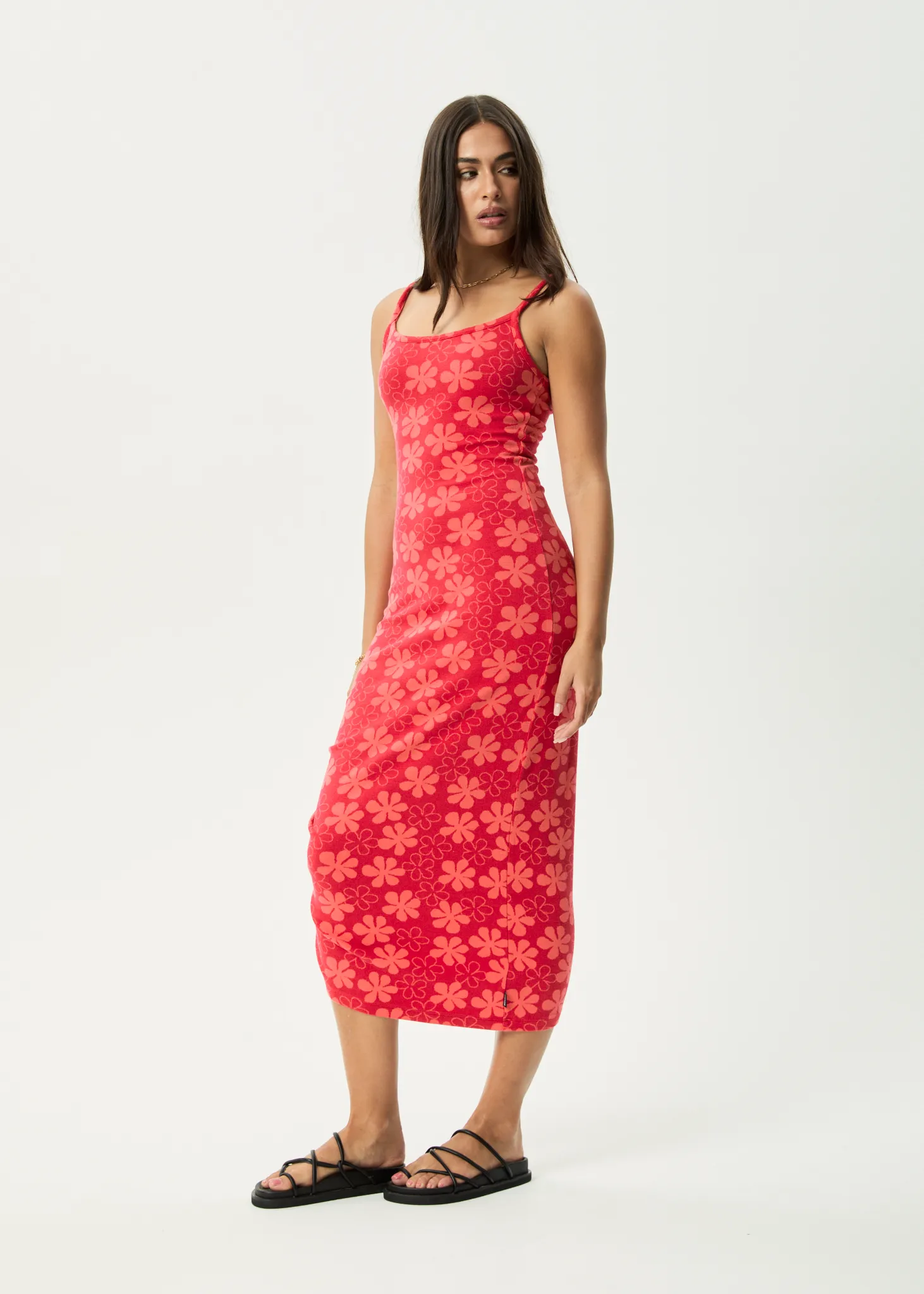 AFENDS Womens Valerie - Maxi Dress - Tomato