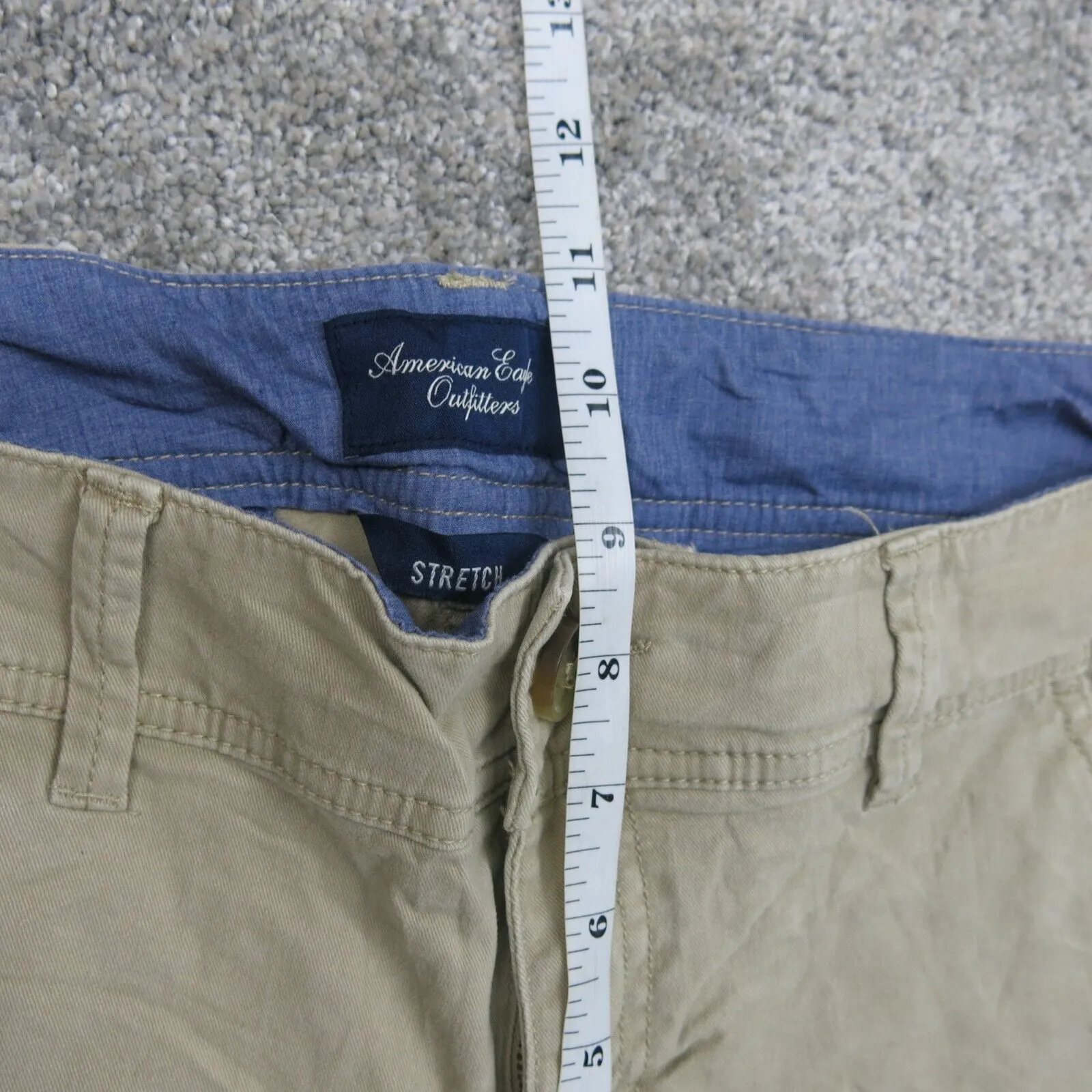American Eagle Outfitters Mens Chino Pants Stretch Mid Rise Outdoor Beige Sz 10