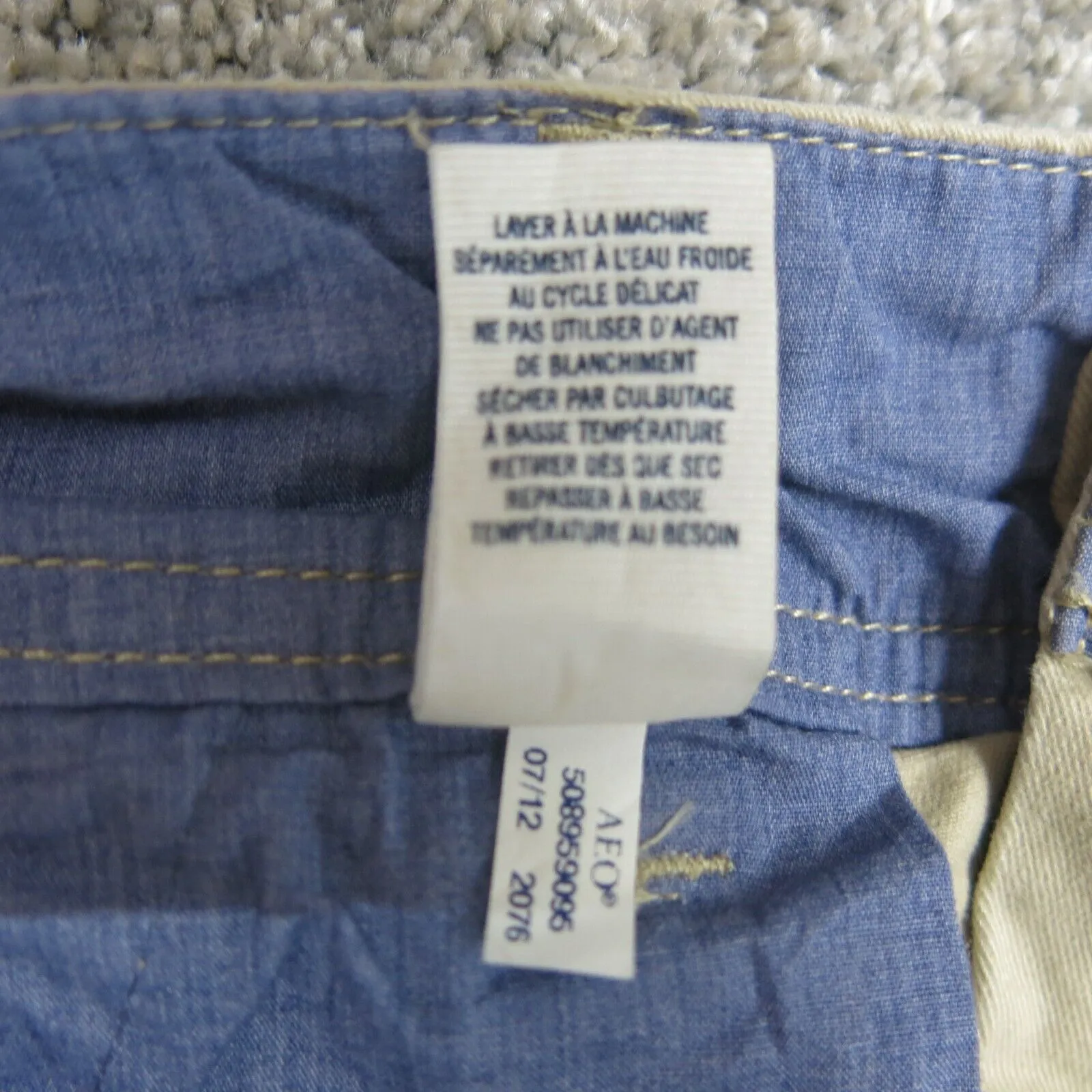 American Eagle Outfitters Mens Chino Pants Stretch Mid Rise Outdoor Beige Sz 10