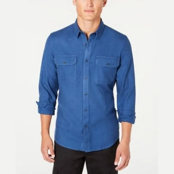 American Rag Mens Medium-Weight Cotton Button-Down Shirt