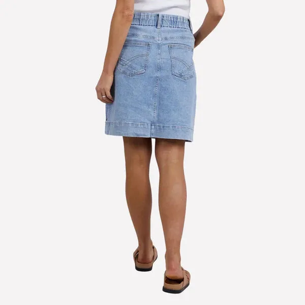 Atlas Denim Skirt (Light Wash)
