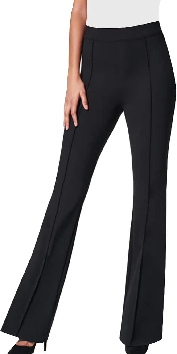 BANETTETA Women's Pull-on Stretchy Dress Pants with Tummy Control/High Waist Slacks with Pockets for Business Casual