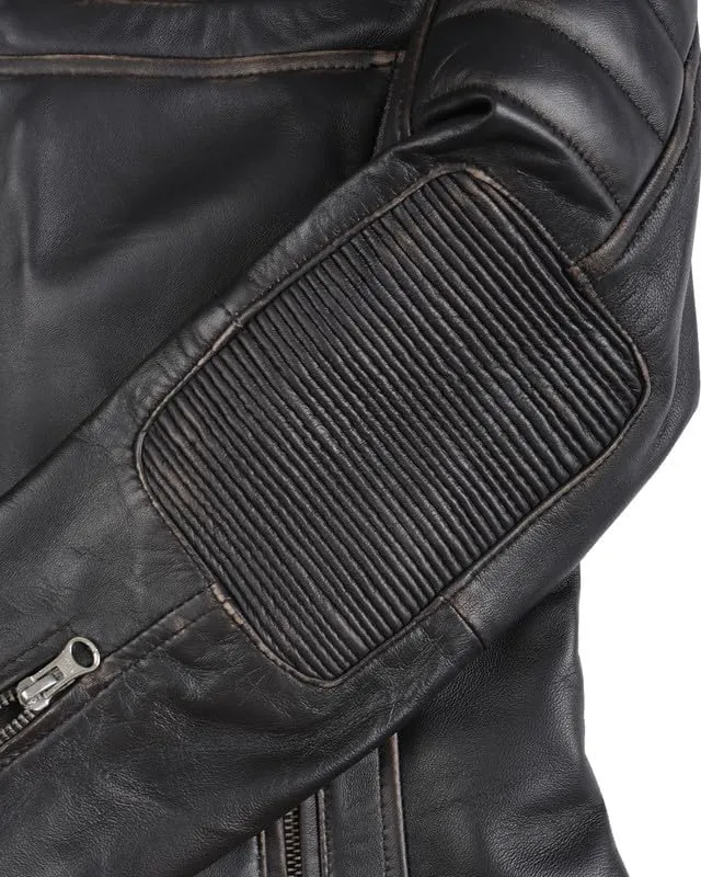 Blingsoul Cafe Racer Leather Jacket Womens - Real Lambskin Leather Jackets for Women