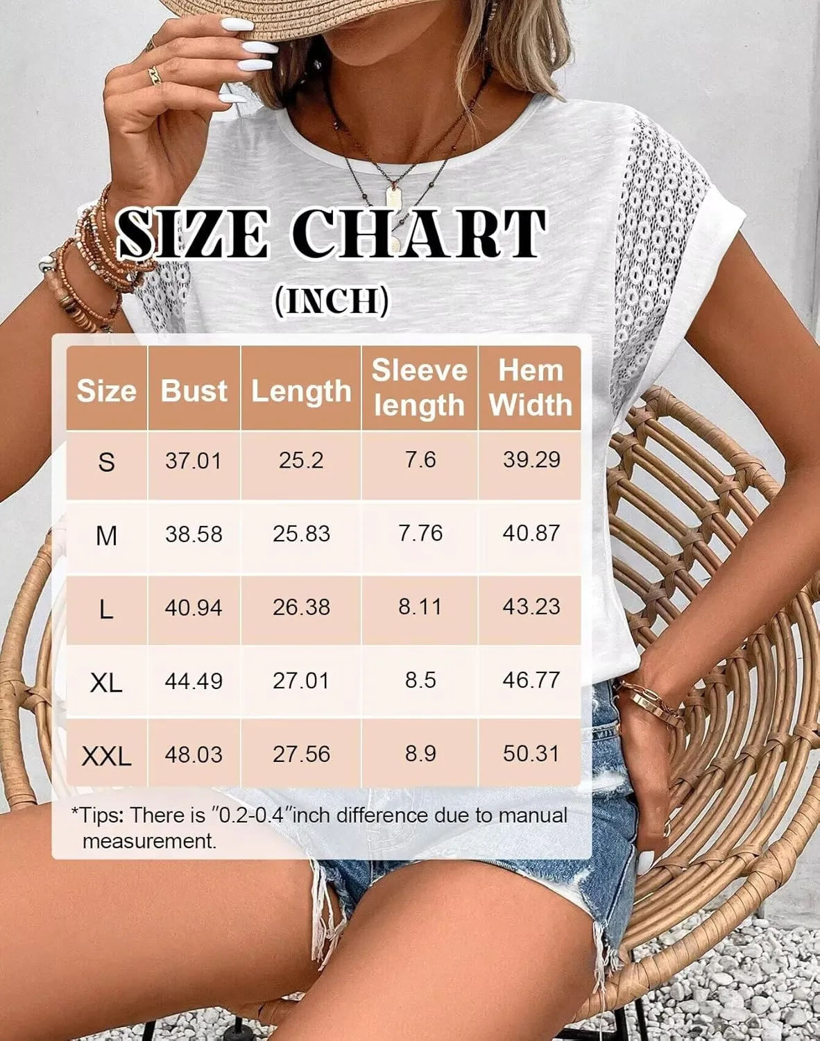 Bliwov Womens Tops Lace Cap Sleeve T Shirts Casual Trendy Cute Summer Spring Outfits Plus Size Beach Vacation Fashion Clothes