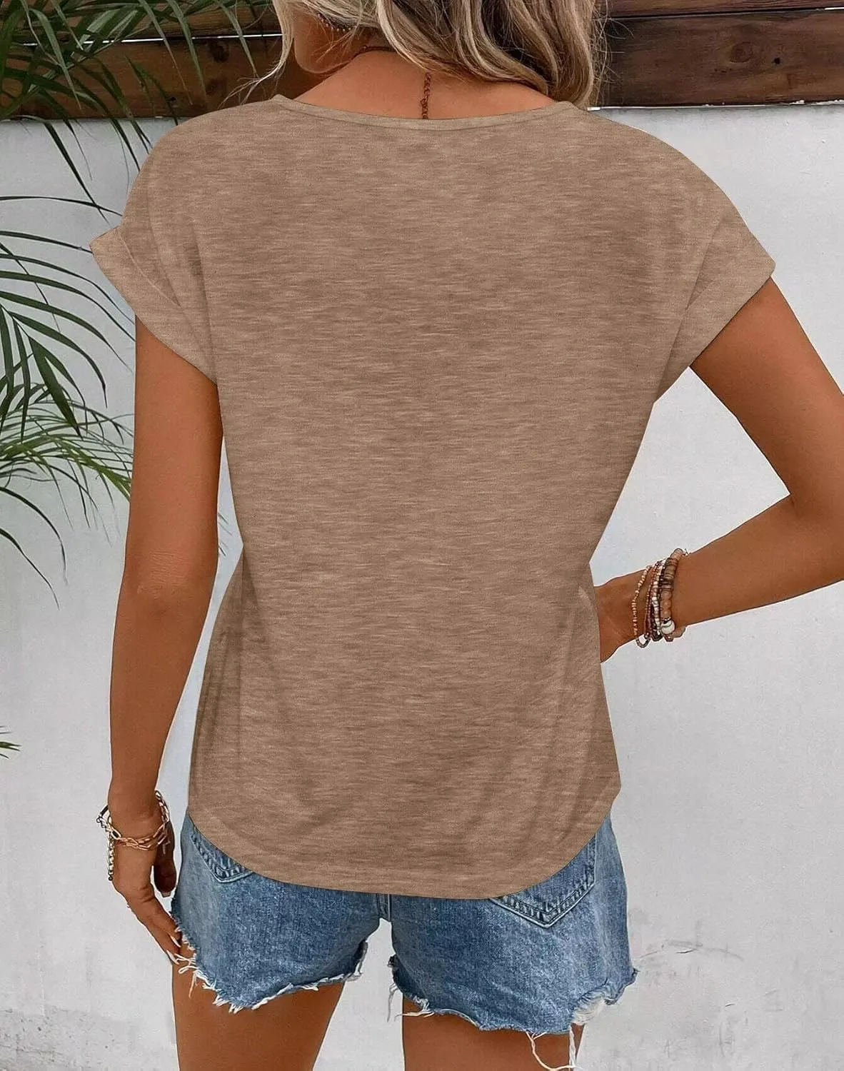 Bliwov Womens Tops Lace Cap Sleeve T Shirts Casual Trendy Cute Summer Spring Outfits Plus Size Beach Vacation Fashion Clothes
