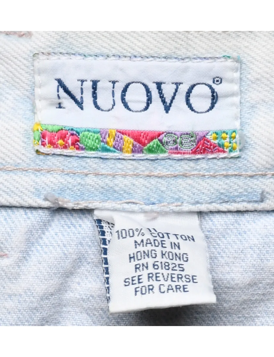 Button Through  Denim Skirt - S