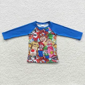 cartoon boys blue T-shirts BT0264