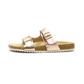 Cat & Jack Flat Sandals Leather Gold Colour For Kids