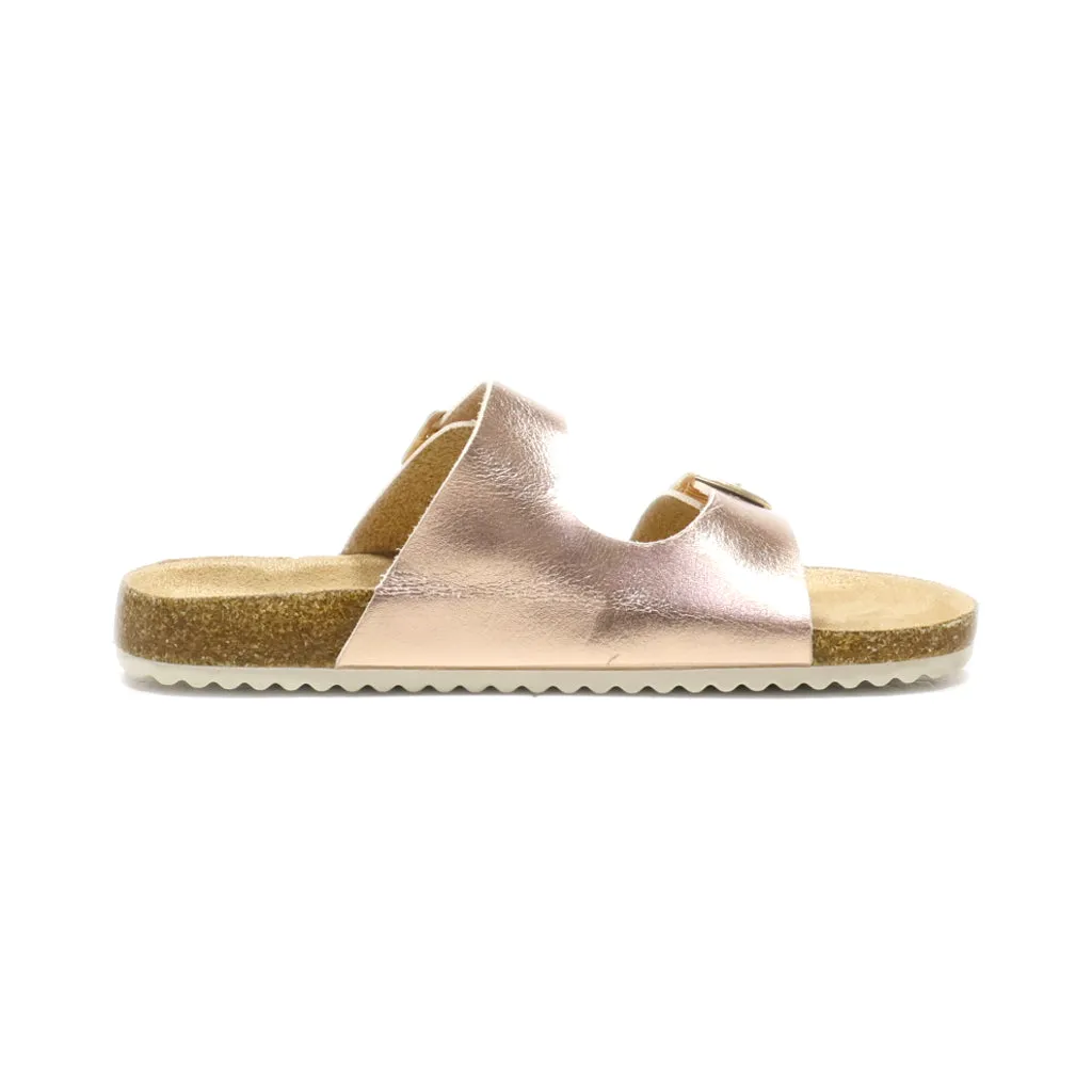 Cat & Jack Flat Sandals Leather Gold Colour For Kids