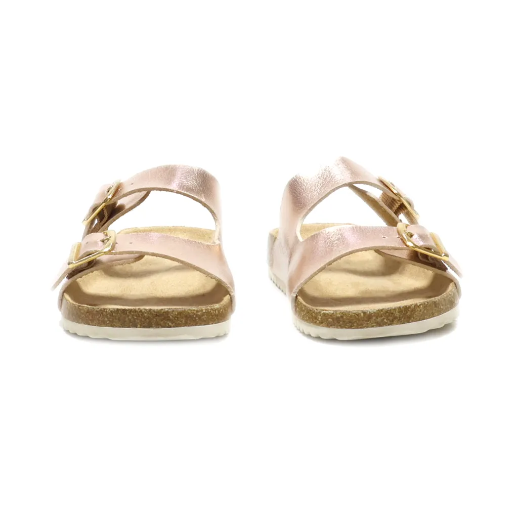Cat & Jack Flat Sandals Leather Gold Colour For Kids