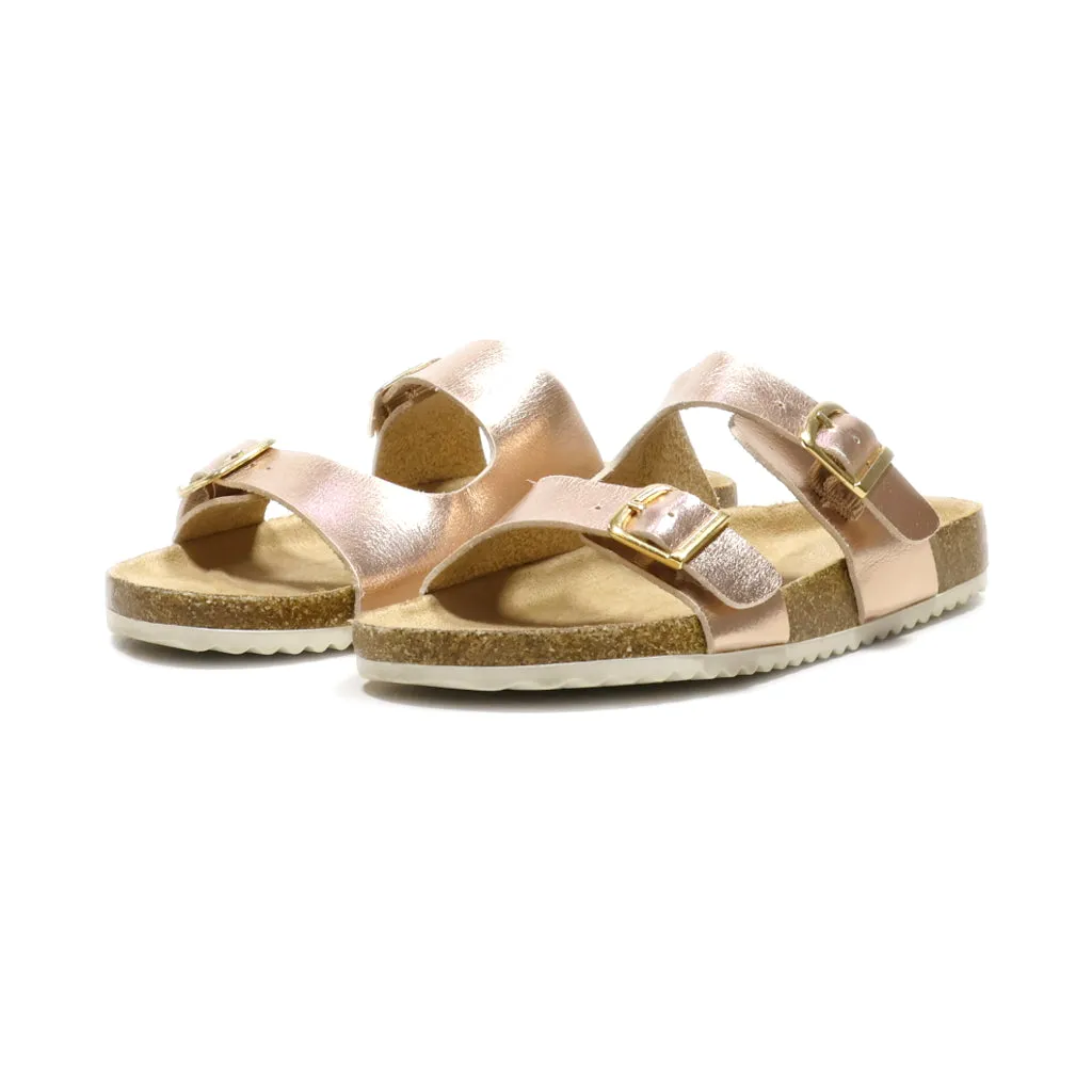 Cat & Jack Flat Sandals Leather Gold Colour For Kids