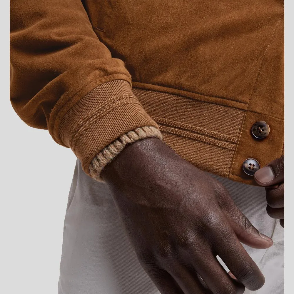 Cohen Tan Suede Leather Jacket