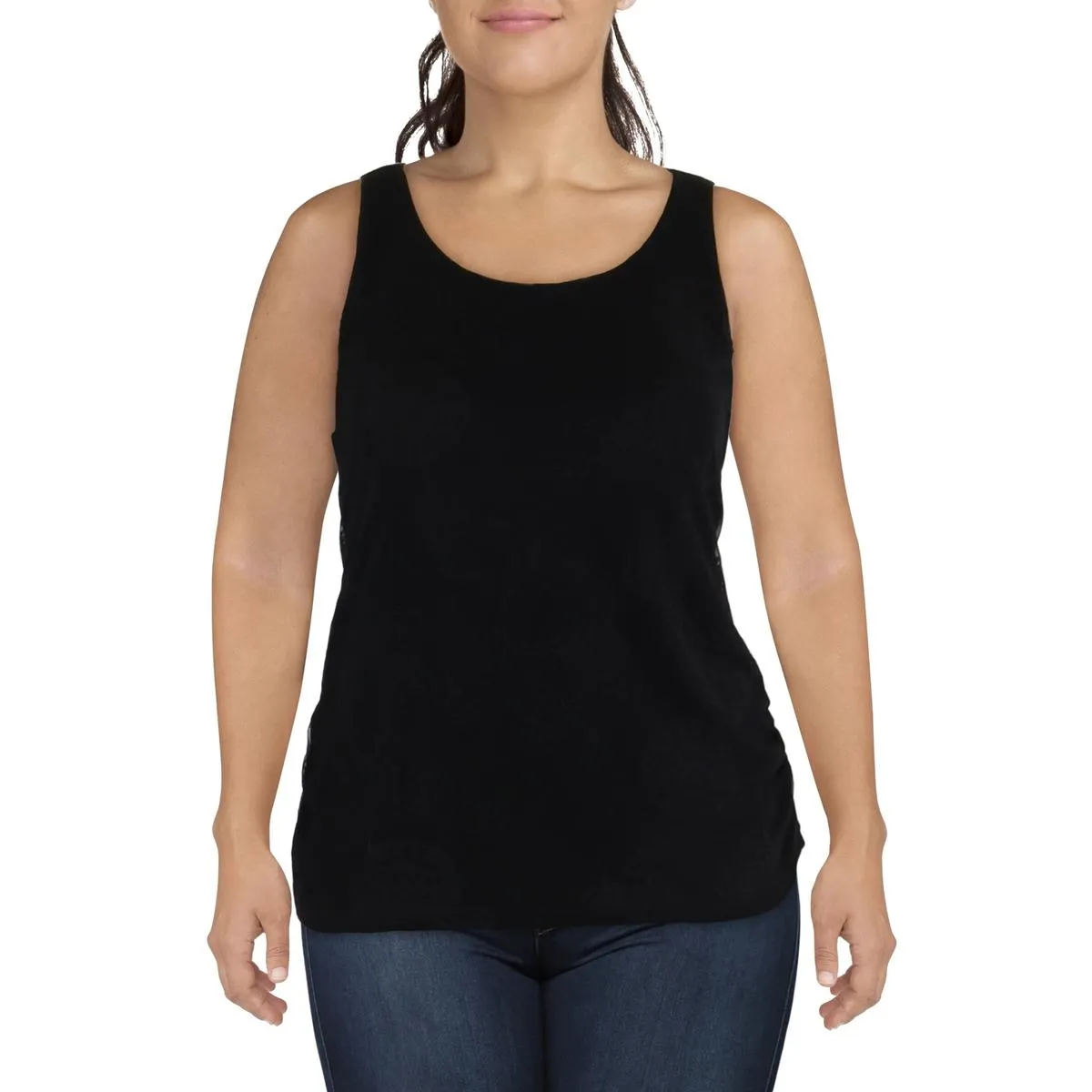 Coin 1804 Womens Plus Lace Layered Pullover Top