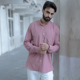 Cotton Shirt for Men | Dust Pink | Full Sleeves