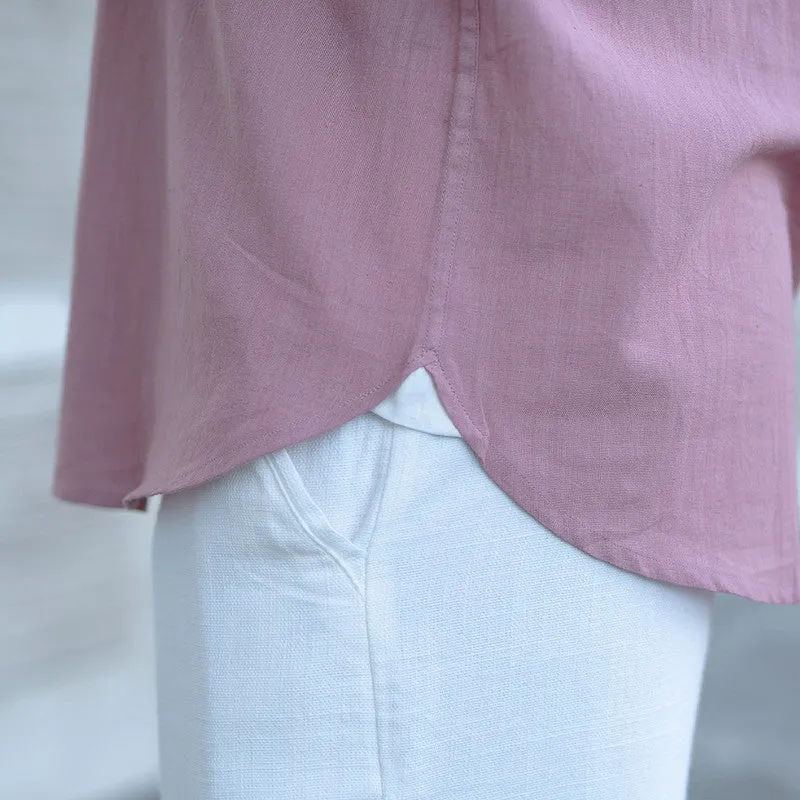 Cotton Shirt for Men | Dust Pink | Full Sleeves
