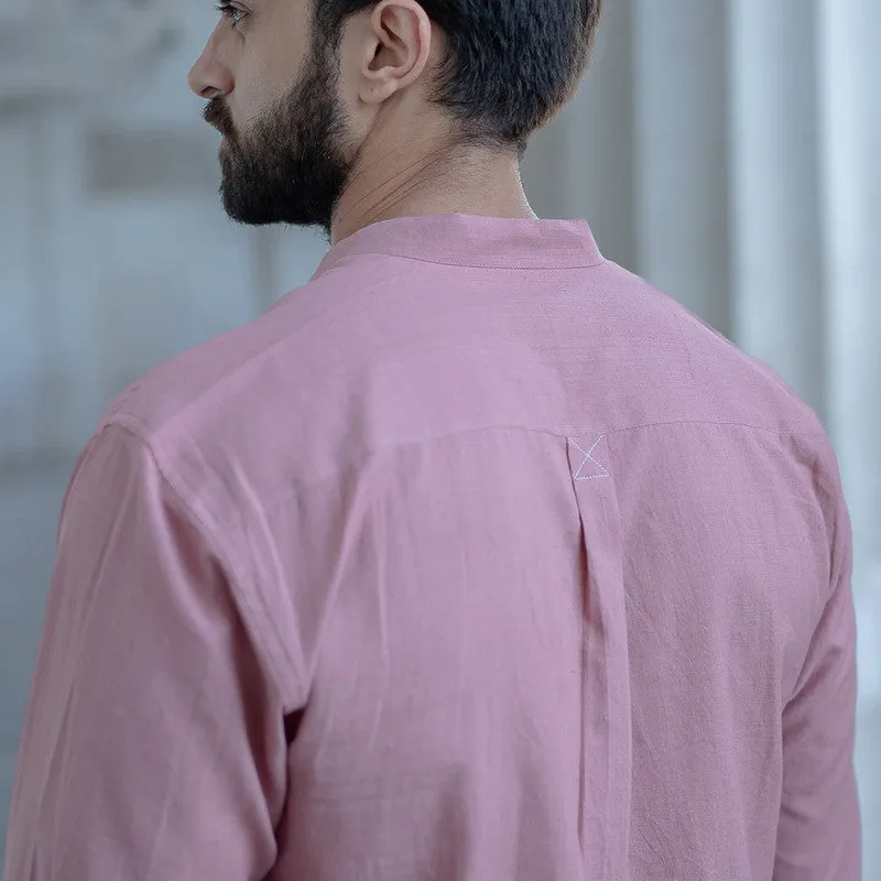 Cotton Shirt for Men | Dust Pink | Full Sleeves