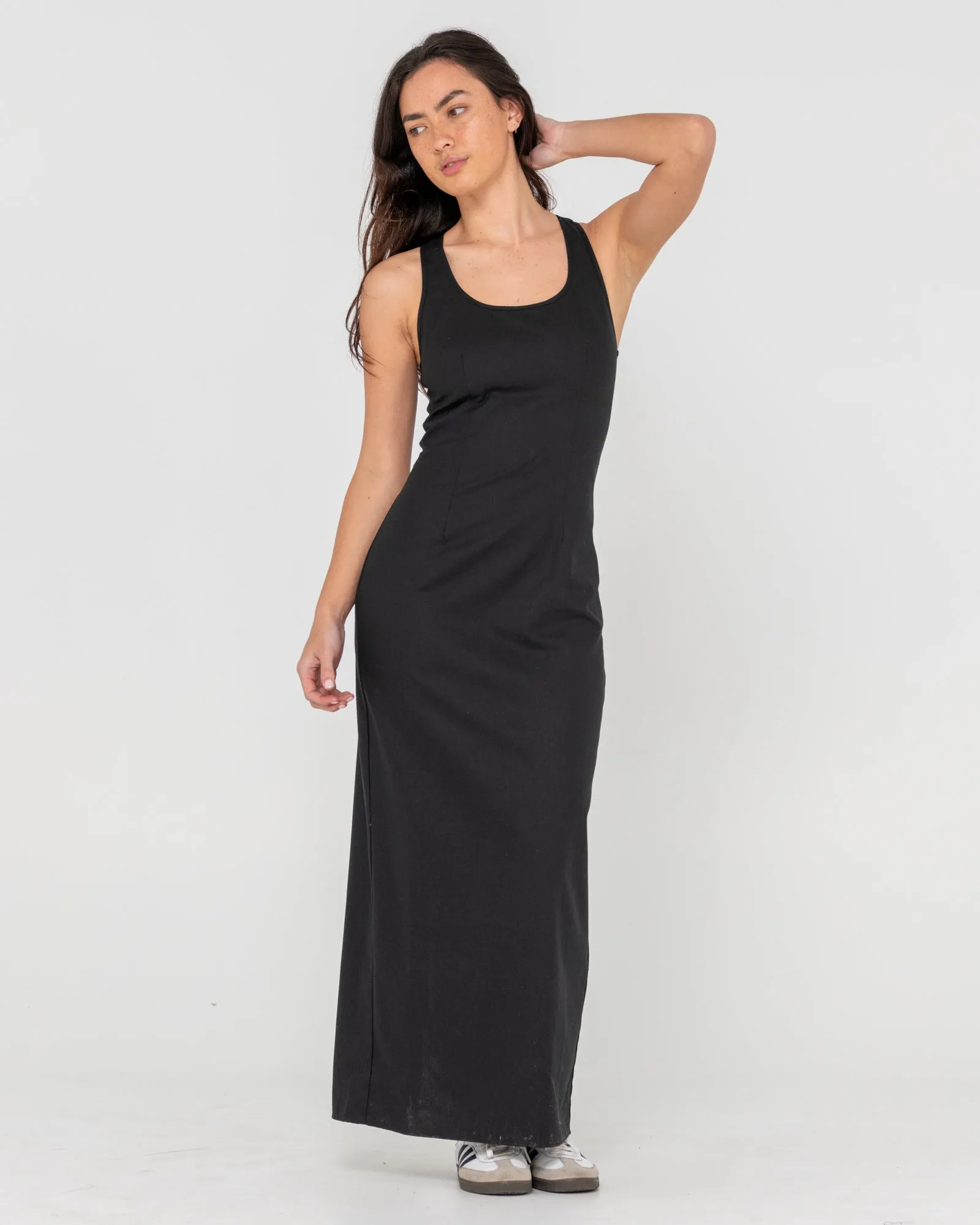 Cross Back Fitted Maxi Dress