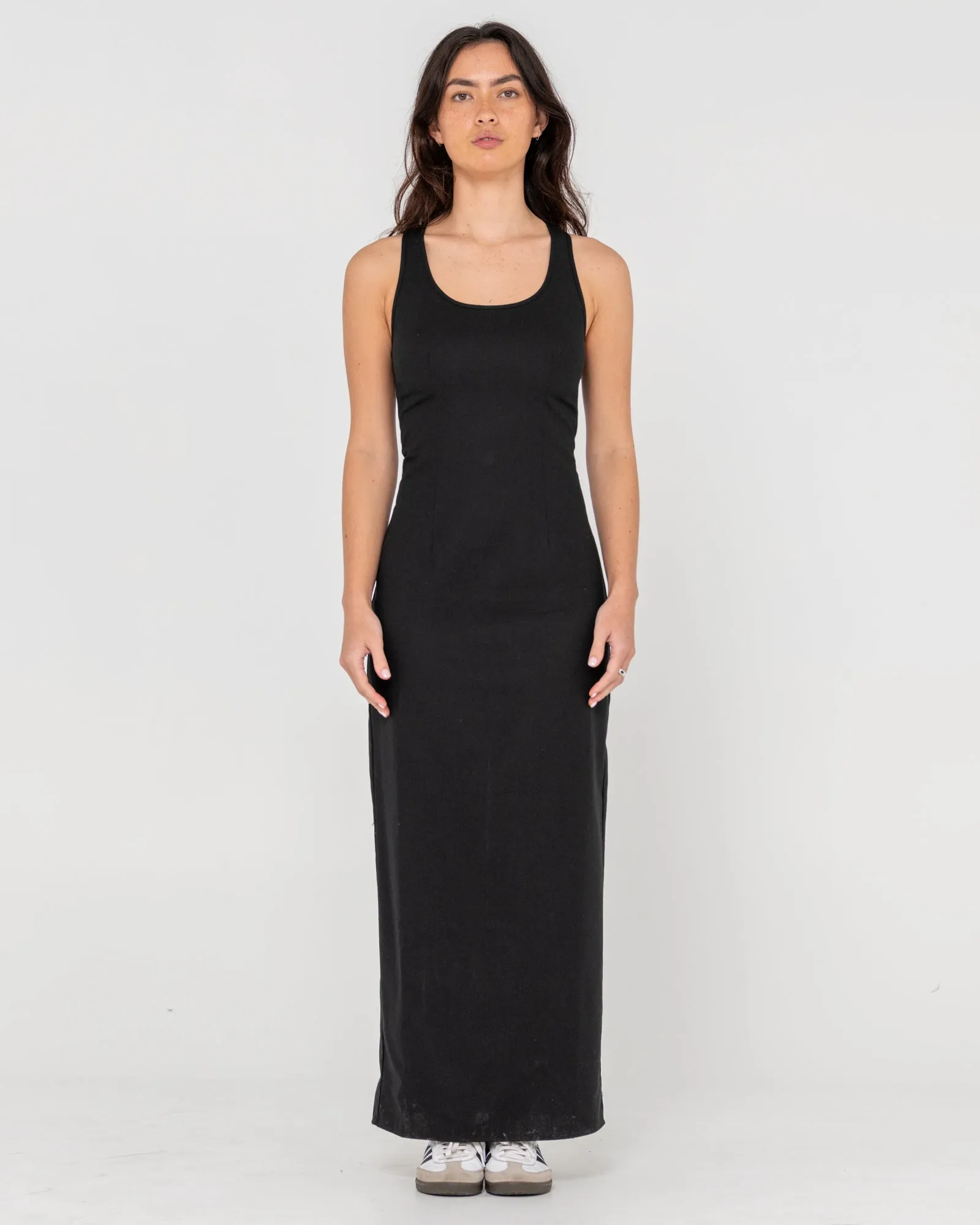 Cross Back Fitted Maxi Dress