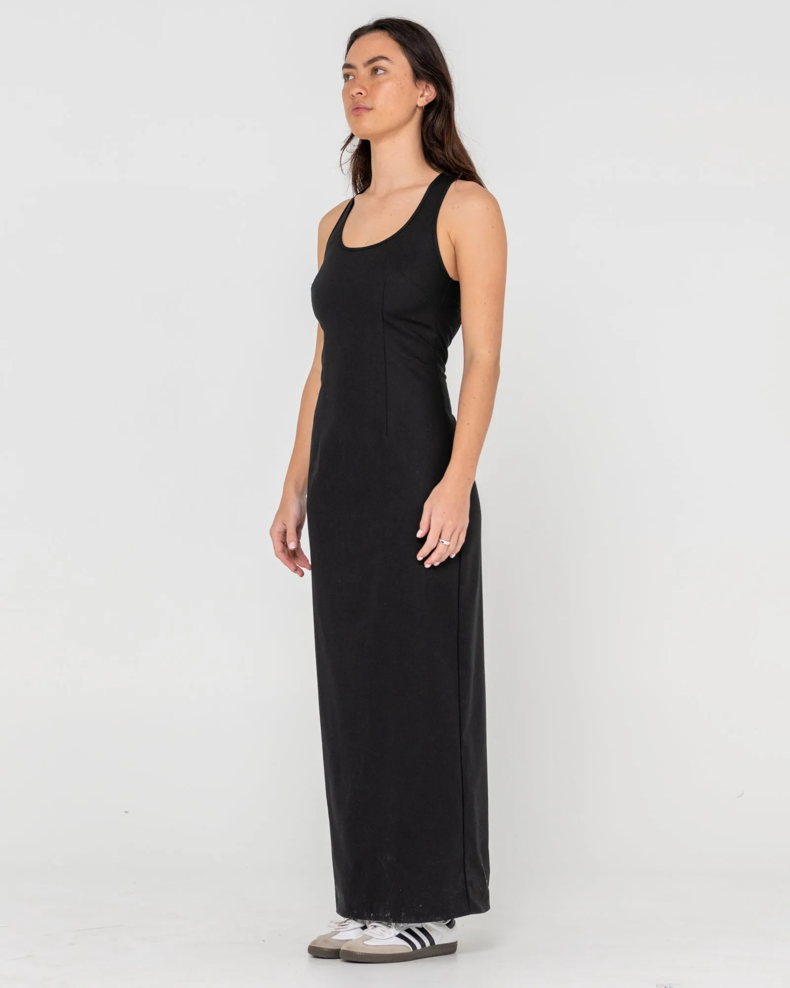 Cross Back Fitted Maxi Dress
