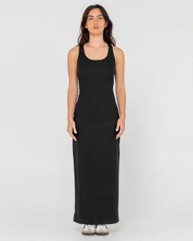 Cross Back Fitted Maxi Dress