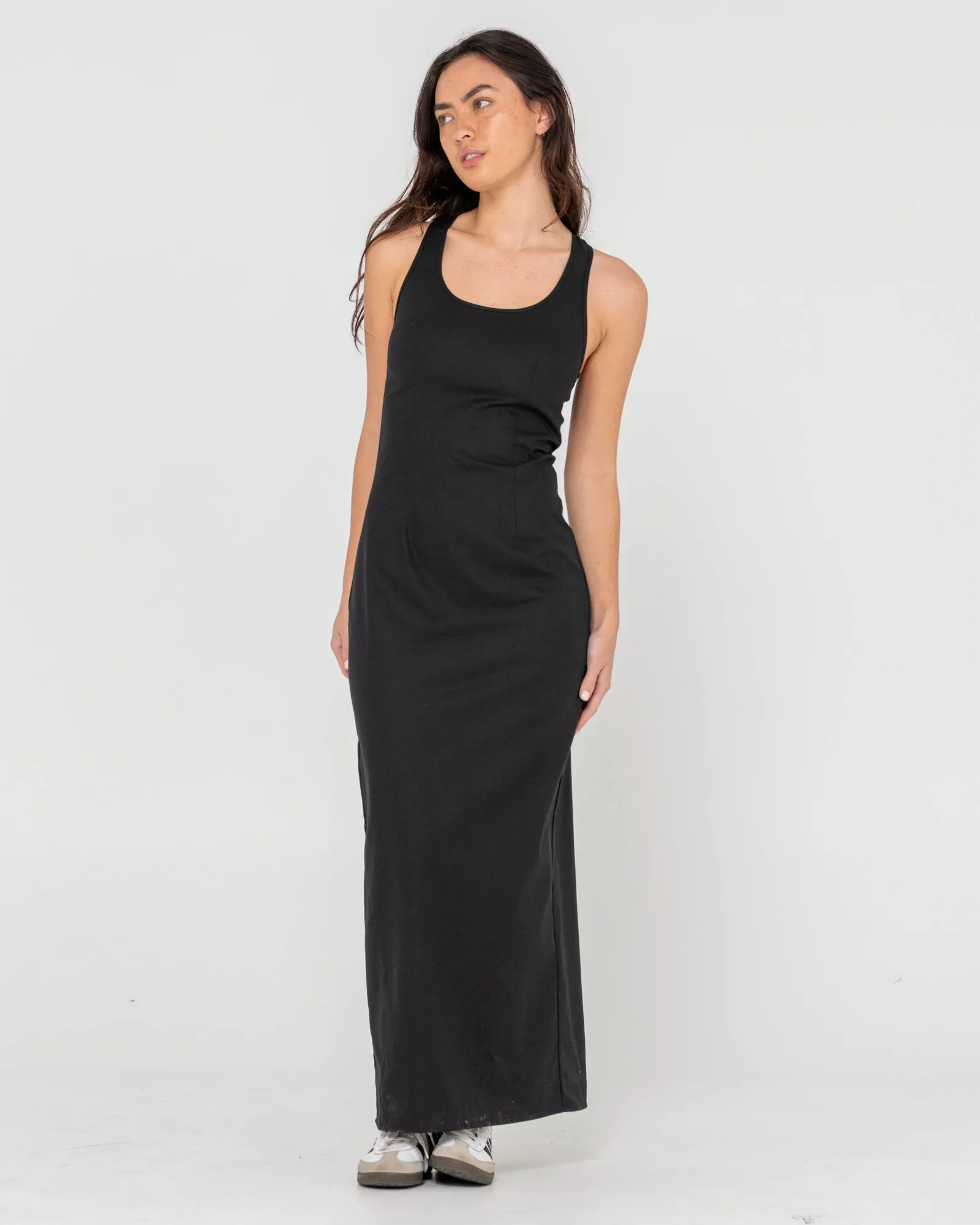 Cross Back Fitted Maxi Dress