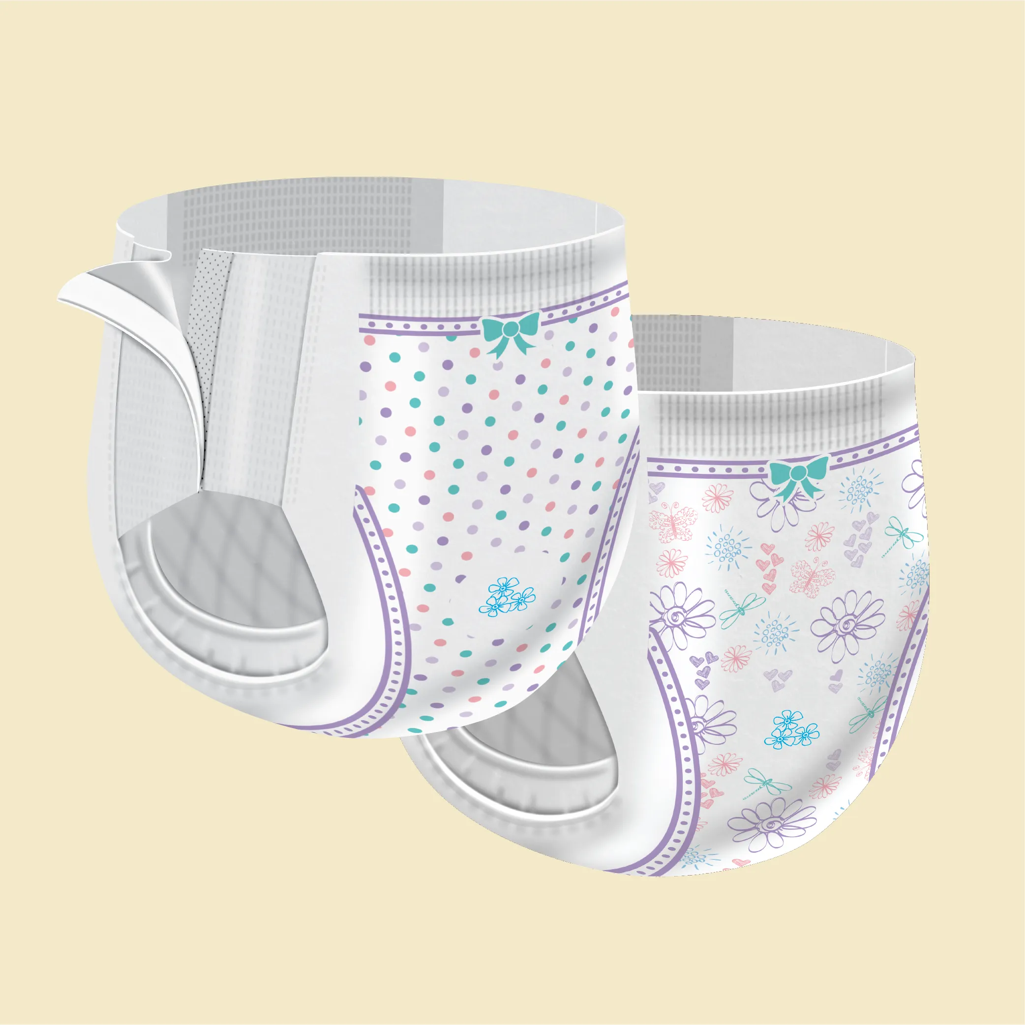 Cutie Pant Training Pant - Girl 4T-5T, 4 Packs of 19 (76 Total)