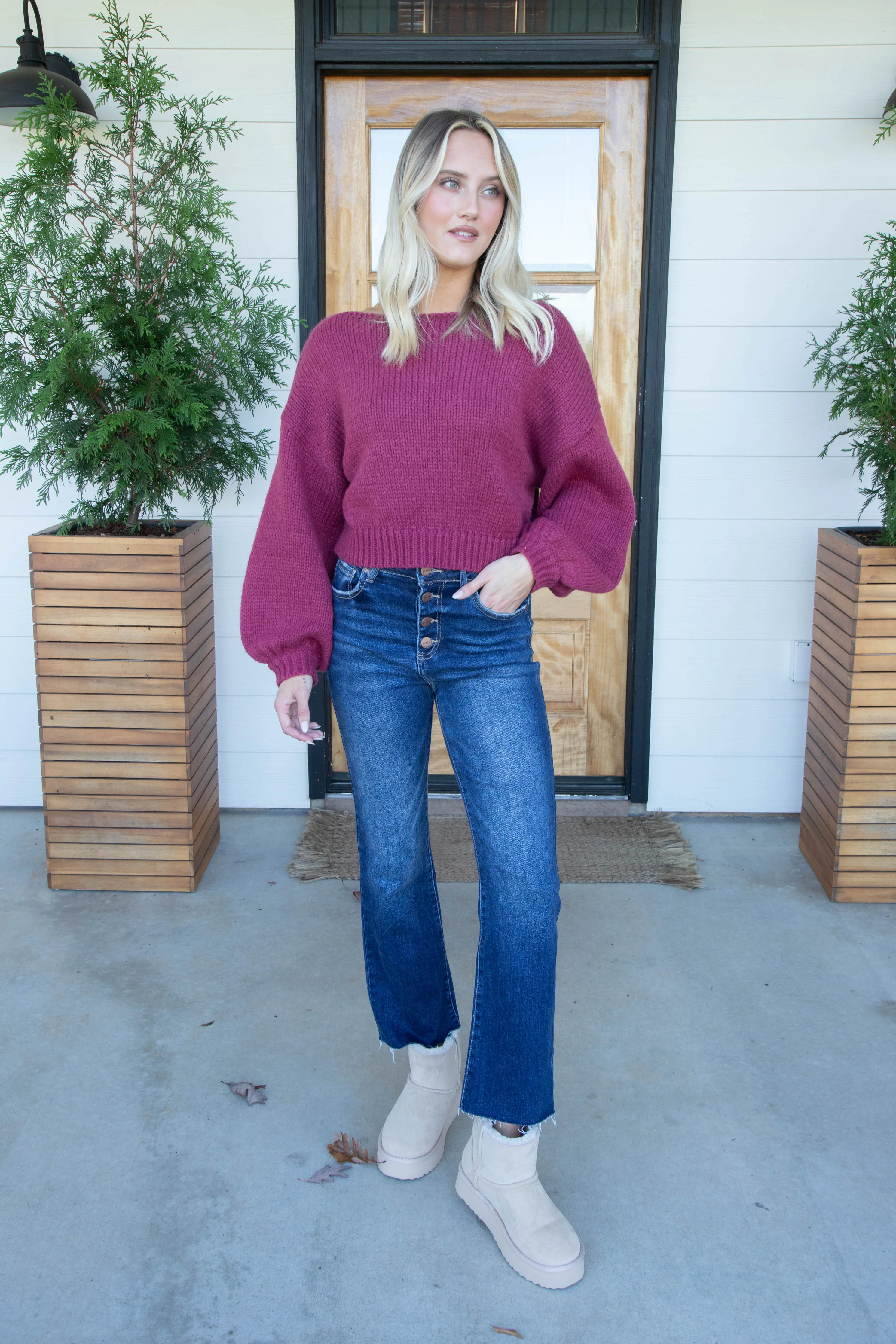 Daria High Rise Ankle Flare Jeans, Dark