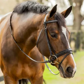 Equinavia Saga Dressage Crank Noseband Bridle & Reins - Black E10005