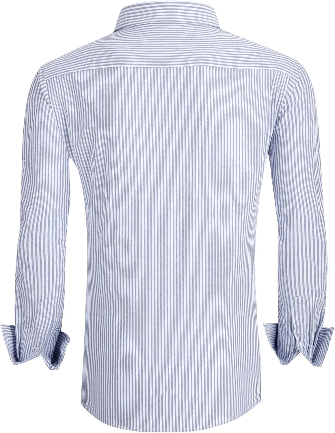 Esabel.C Seersucker Mens Dress Shirts Striped Cotton Casual Business Button Down Shirts for Men