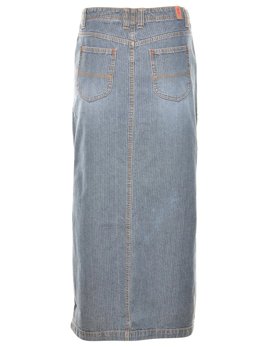 Extra Long Denim Skirt - M