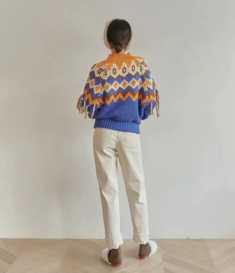 Fair Isle Argyle Chunky Knitted Sweaters