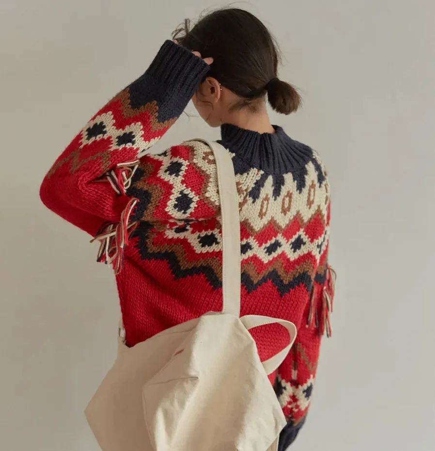 Fair Isle Argyle Chunky Knitted Sweaters