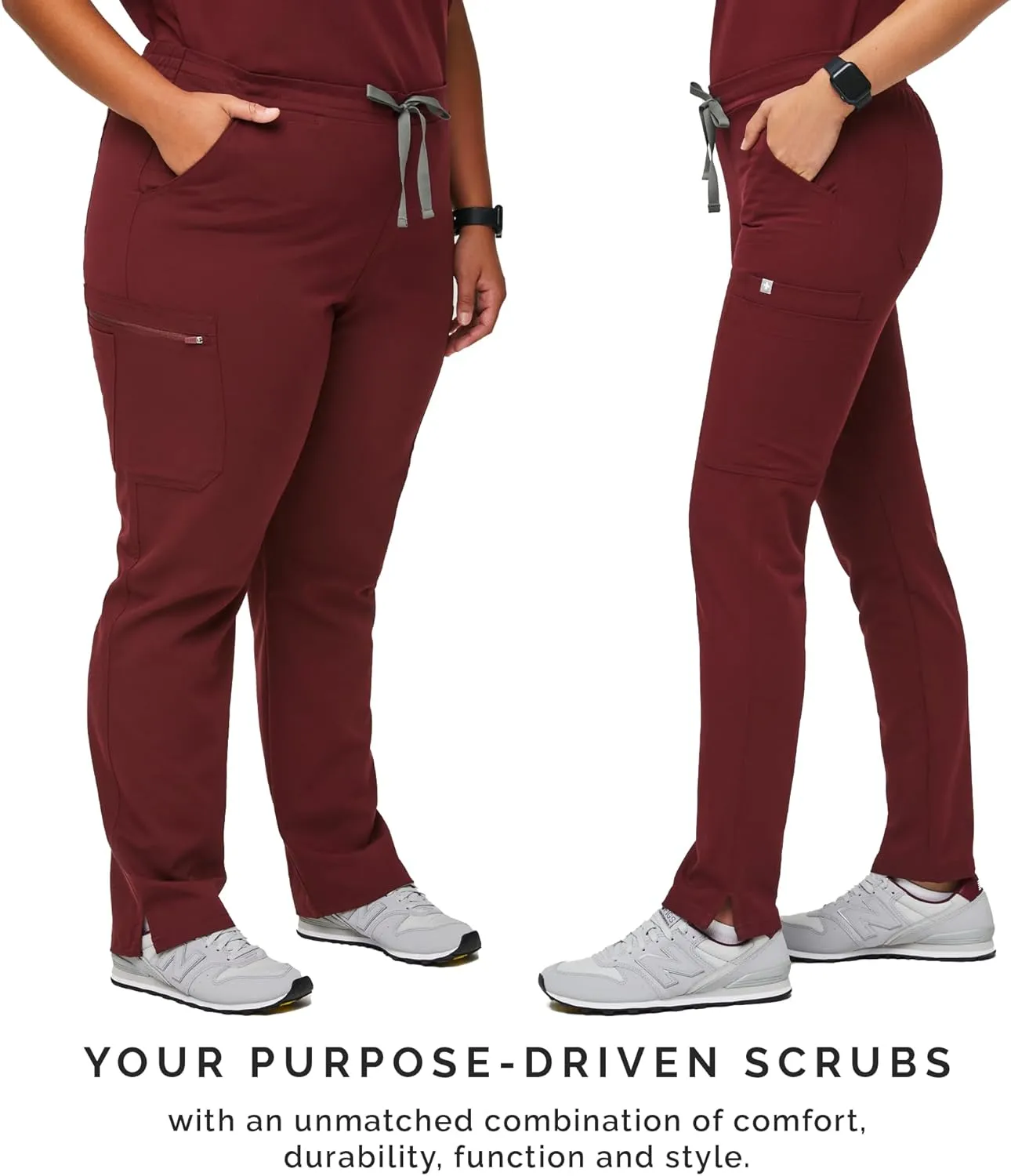 FIGS YOLA Skinny Scrub Pants for Women  Slim Fit, Straight Leg, 11 Pockets 4-Way Stretch, Anti-Wrinkle