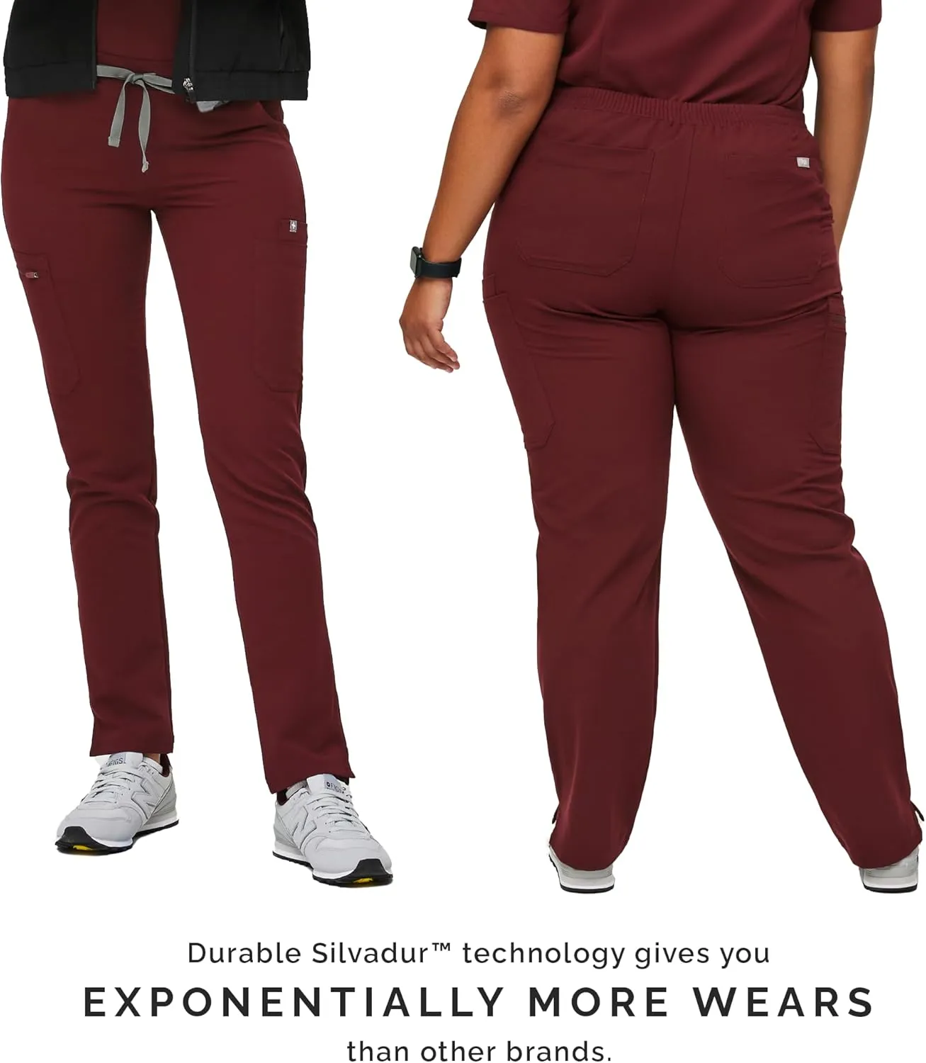 FIGS YOLA Skinny Scrub Pants for Women  Slim Fit, Straight Leg, 11 Pockets 4-Way Stretch, Anti-Wrinkle