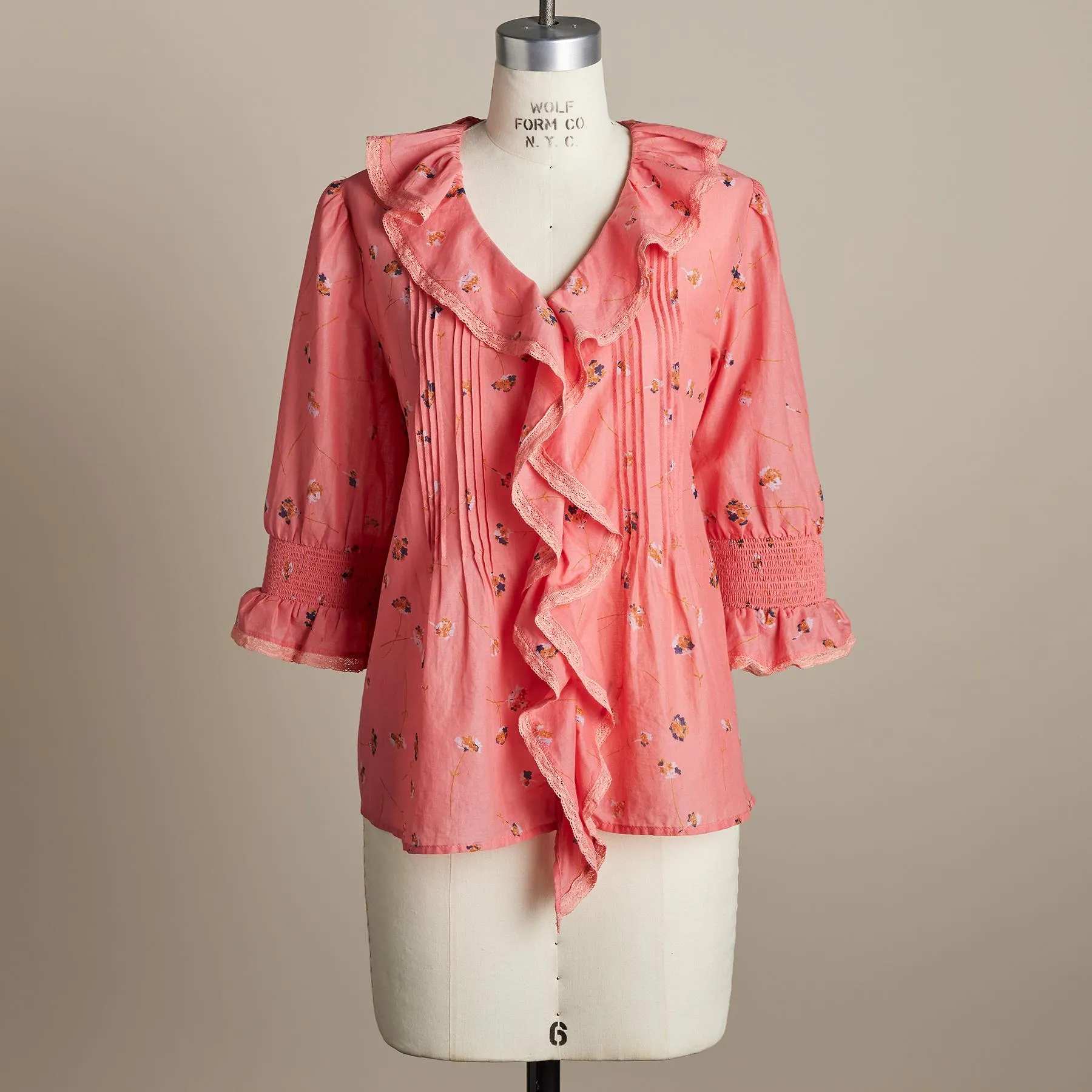 Floral Beatrice Ruffle Top