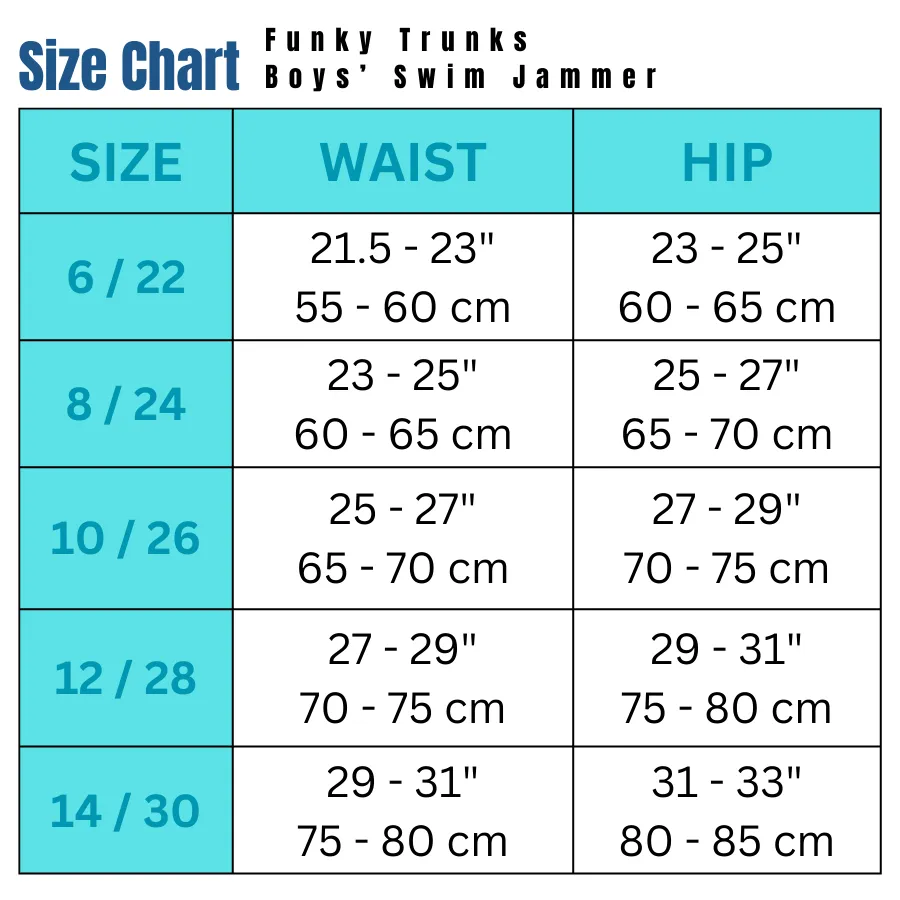 Funky Trunks Boy's Training Jammer FT37B - Still Black