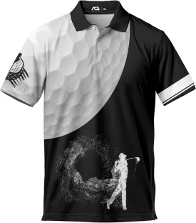 Funny Golf Shirts for Men, Hawaiian Polo Shirts for Men Unisex Casual Shirt Mens Polo Shirts Short Sleeve