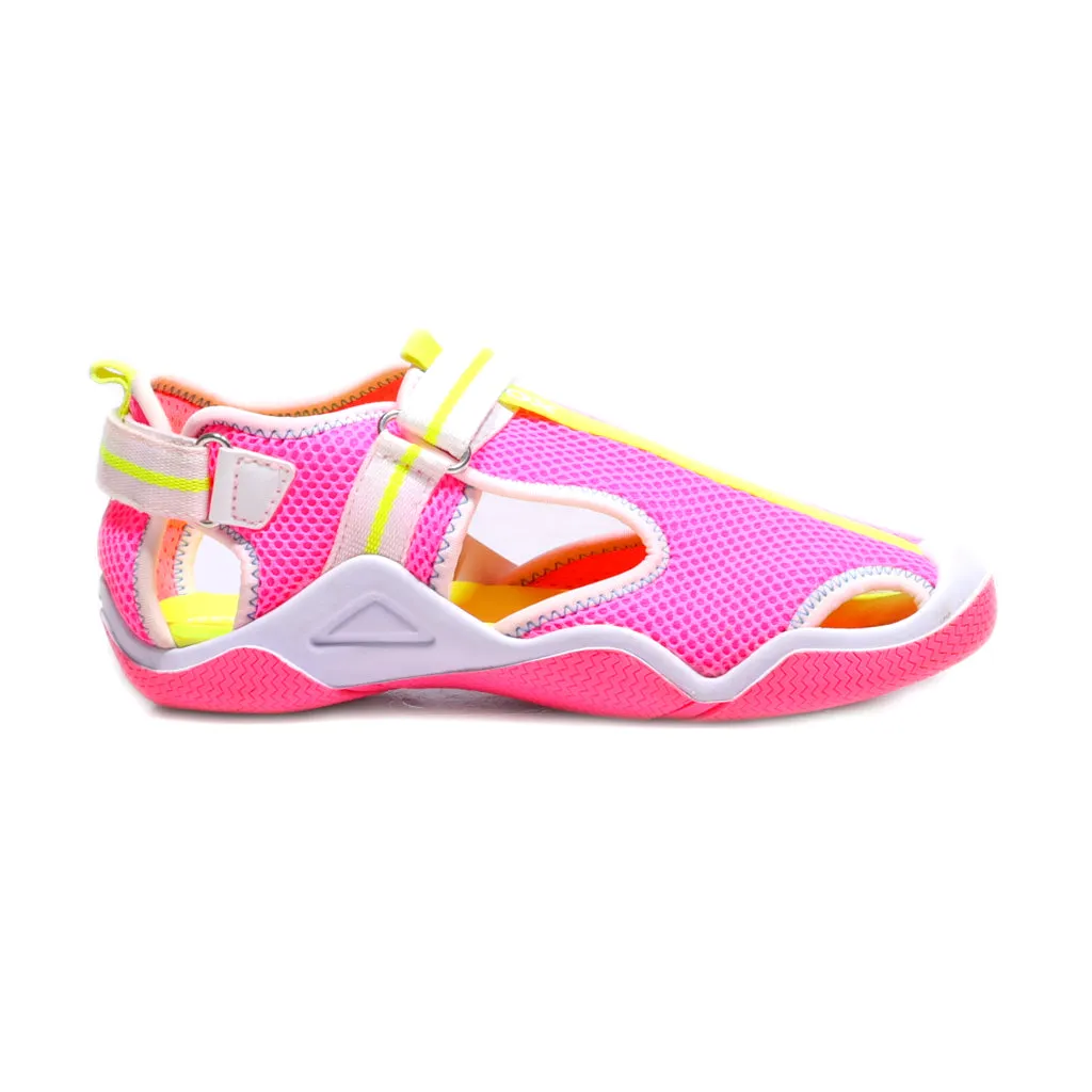 Geox J Wader Flat Sandals Fabric Pink Colour For Kids