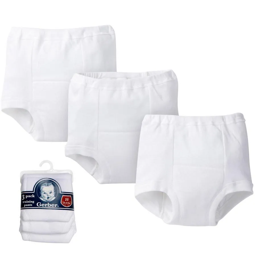 Gerber White Training Pants - 3 Pk.