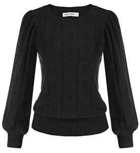 GRACE KARIN Womens Lightweight Thin Summer Pullover Sweater Cute Puff Short Sleeve Tops Pullover Shirt Knit Blouse