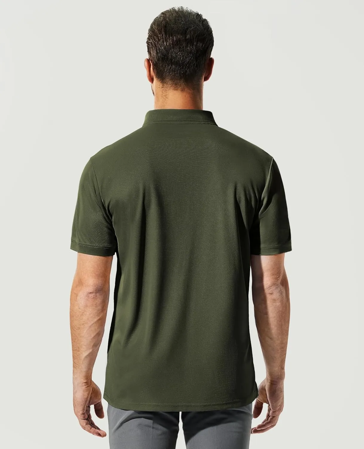 Haimont Mens Polo Shirts Dry Fit Performance Collared Shirts Short Sleeve Casual Moisture Wicking Shirts