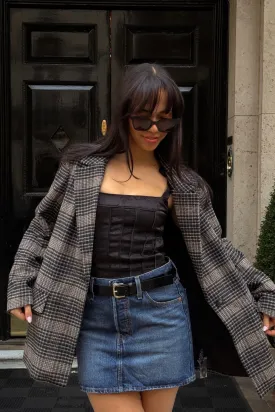 Icon Denim Mini Skirt Lost Peace Of Mind