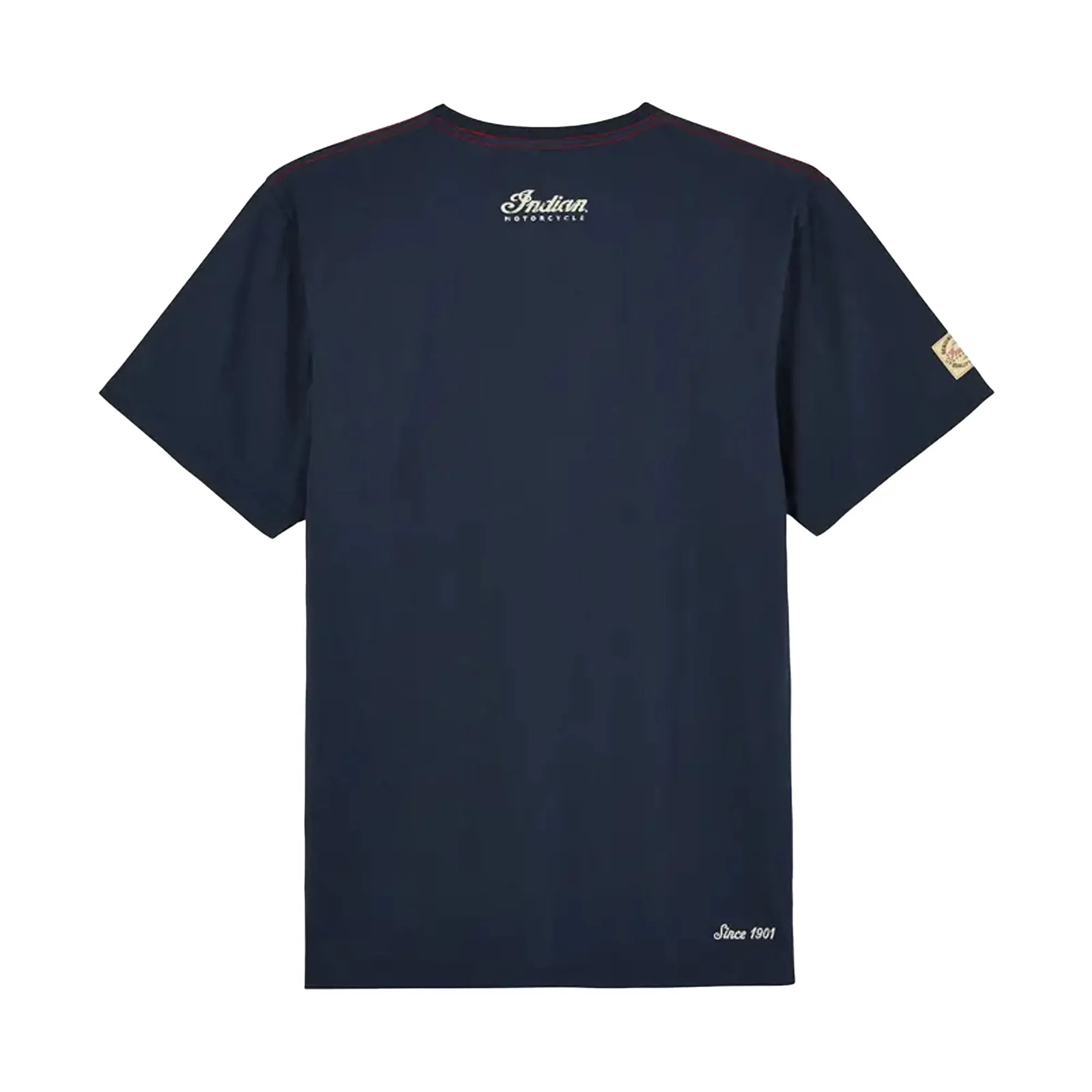 Indian Motorcycle  Mens Faded Headdress T-Shirt Tee Lightweight Comfortable Navy