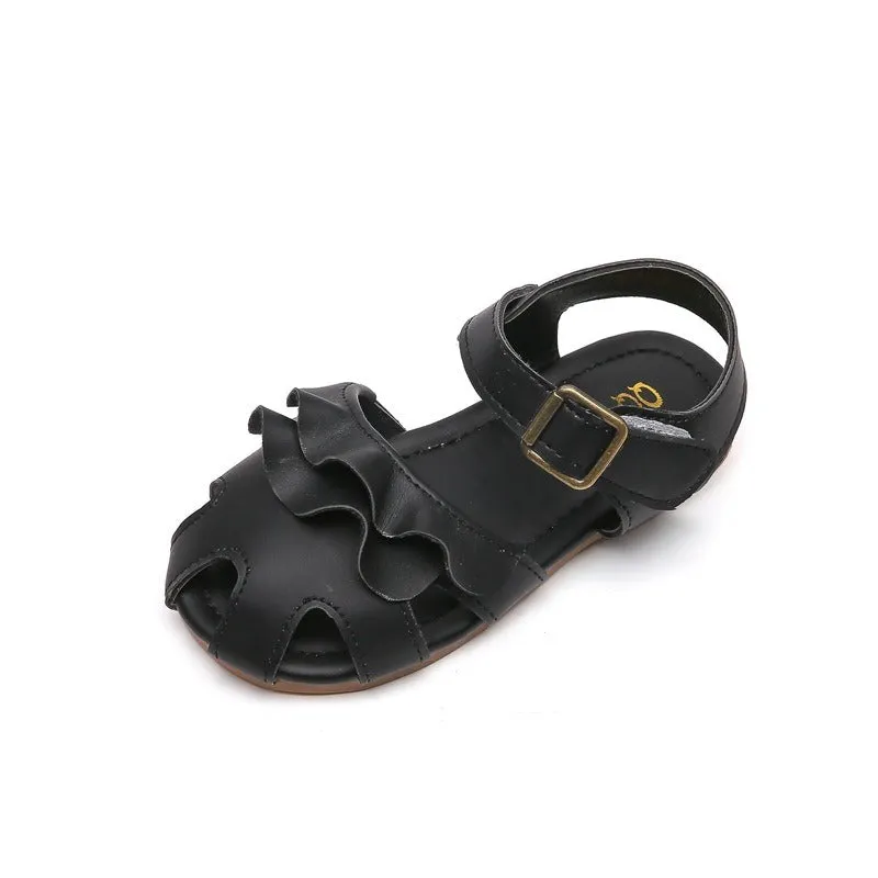 Kids Girls sandals fashion Hollow out Breathable PU Comfortable Princess shoes