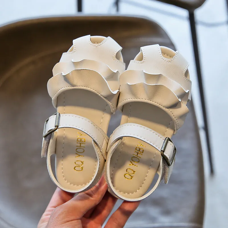 Kids Girls sandals fashion Hollow out Breathable PU Comfortable Princess shoes