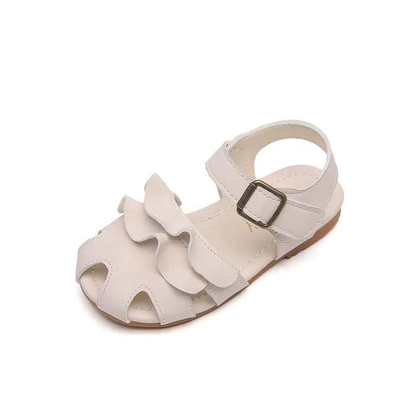 Kids Girls sandals fashion Hollow out Breathable PU Comfortable Princess shoes