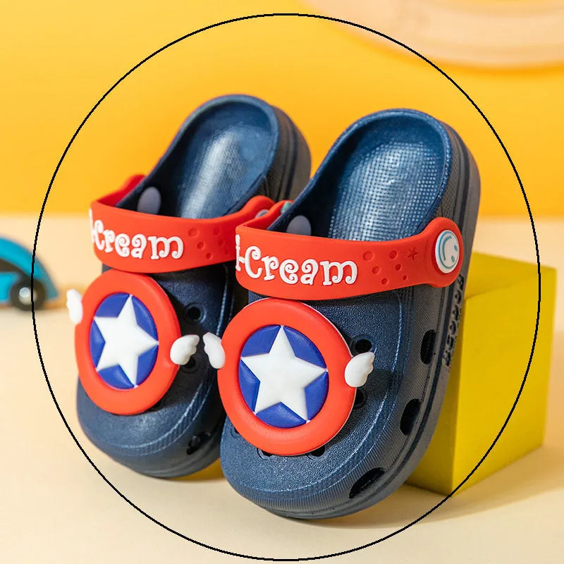 Kids sandals Boys Girls Mules Cartoon baby Sandals Flat Summer Unicorn Slippers Children's Garden Shoes
